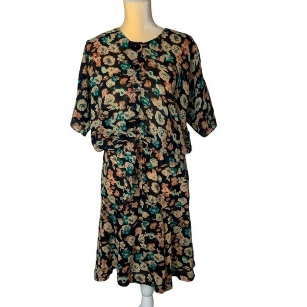 Vintage Miss Oops California Two Piece Skirt and Short Sleeve Shirt Set Size 6